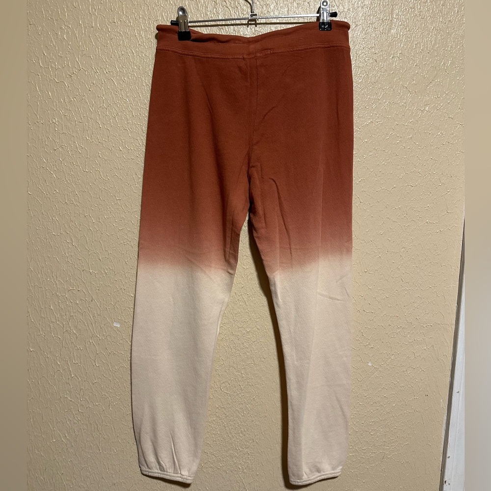 Marine Layer Blake‎ Pant Vintage Terry Joggers in Amber Brown Dip Dye XS - Picture 4 of 8